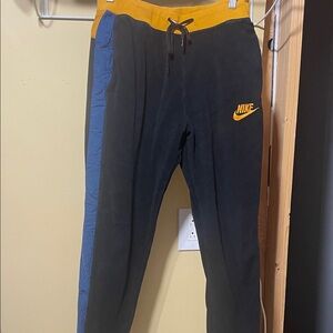Nike Black and Gold Joggers